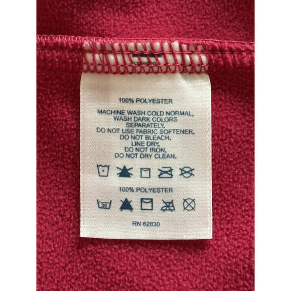 LANDS END Women's Full Zip Cranberry Fleece Jacket Size S (6-8) Soft Outdoors - Picture 7 of 10